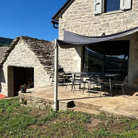 Banassac Canilhac Gite Pour 4 Personnes Avec Piscine Partagee Et Vue Panoramique En Lozere Exterior photo